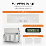 Floating Nightstand Bedroom Bedside Table - Wood Night Stand Set 2 for Small Spaces, Wall Mounted Cabinet with Storage Drawer, White Modern Night Stand for Dorm Hallway Entryway Lazzanto