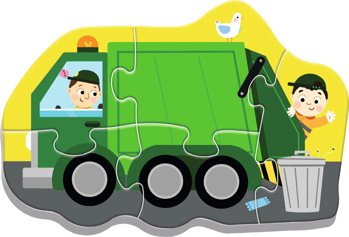 Trefl Vehicles and Jobs 4in1 Jigsaw Puzzle Baby Classic DIY Puzzle, Creative Fun, Classic Puzzle for Adults and Children from 2 Years Old Trefl