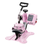 VEVOR 2 in 1 Heat Press Machine with Hat Heat Press, 12x10 T Shirt Press Machine, Professional 360° Swing Away Sublimation Heat Press for T Shirt Hat Cap Pillow Bag Pad (Pink & White) VEVOR