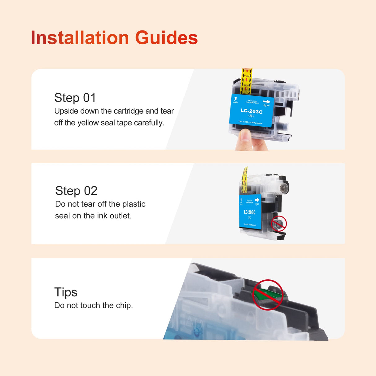 ejet Compatible LC203 LC201 Ink Cartridges Replacement for Brother Ink Cartridges LC203 LC203BK Work for MFC-J880DW MFC-J480DW MFC-J4620DW MFC-J4420DW(5 Black, 2 Cyan, 2 Magenta,2 Yellow, 11-Pack) ejet