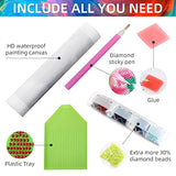 EIBEILI Diamond Painting Kits for Adults, Hydrangea Flowers 5D Diamond Art Kits for Beginner DIY Full Drill Diamond Dots Crystal Craft Kits for Home Wall Decor Gifts 12x16 Inch EIBEILI