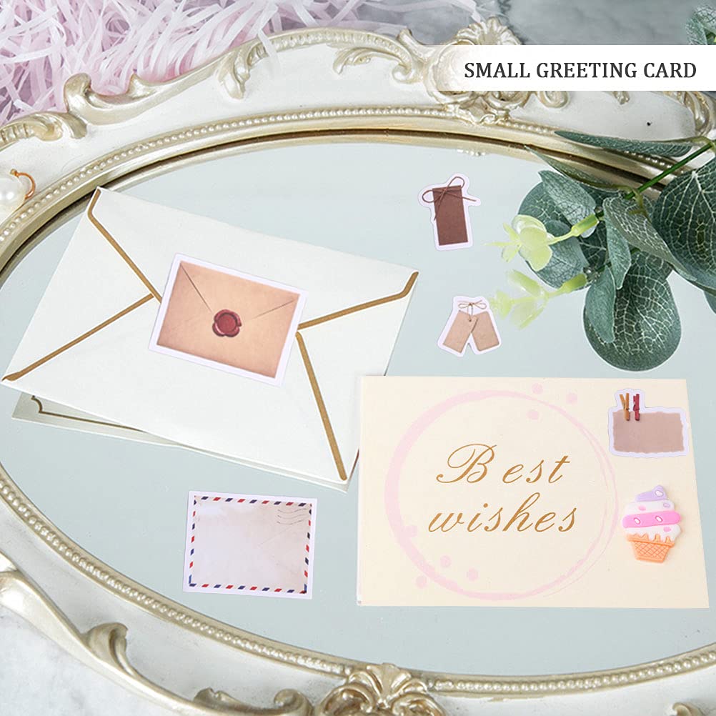 Vintage Scrapbook Paper Stickers, 90 Pcs Antique Looking Aged Paper Classic Old Writing Sticker for Scrapbook, Planner, Craft (2 Styles) Pengxiaomei