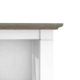 Bush Business Furniture Key West 5-Shelf Bookcase in Shiplap Gray and Pure White Bush Business Furniture