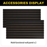 HUZJIEHUI 48 x 48 Slatwall Panels (Black) HUZJIEHUI