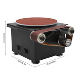 Mini Belt Disc Sander, 6-Inch Sanding Disc and 1.2 x 15-Inch Sanding Belts for Wood Metal Stone Grinding, 8500RPM Small Spindle Sander Machine With 7 MooneHived