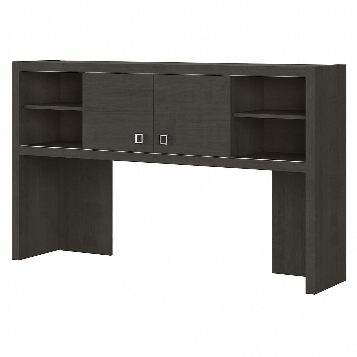 Office by kathy ireland Echo 60 -inch W Desktop Hutch, Charcoal Maple (KI60303-03) Bush Business Furniture