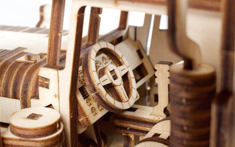 UGEARS Truck DIY Kit – Heavy Boy Truck Model Miniature Plywood DIY Model – Unique and Interesting Present Idea – VM-03 Truck Model with Driver Cabin – Ecological Wooden Model UGEARS
