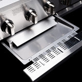 Spire Premium Grill built-in head, 5-Burner with Rear Burner Propane Grill, Convertible to Natural Gas, 30 inches Built In 3050R Island Grill Head, Stainless Steel, BBQ Grill Island Spire