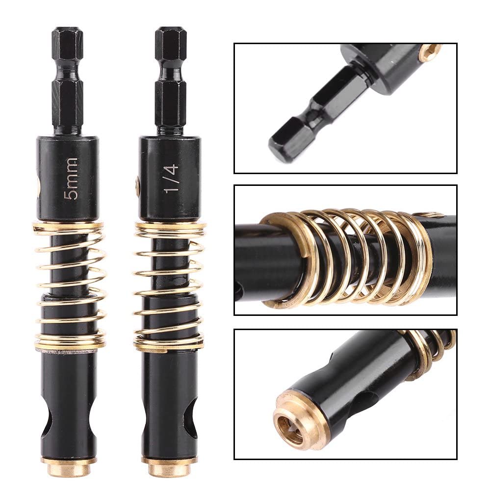 Watris Veiyi Self Centering Hinge Drill, Centering Bits, Hex Shank Center Drill Bit Set, Center Hole Bit, Door Window Cabinet Centering Drill Bits Hinge Opening Tool(5mm&1/4") Watris Veiyi