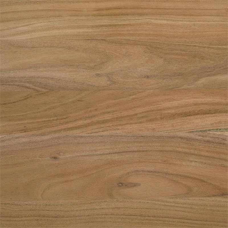 MAKLAINE Wood Live Edge Dining Table in Natural Acacia and Black MAKLAINE