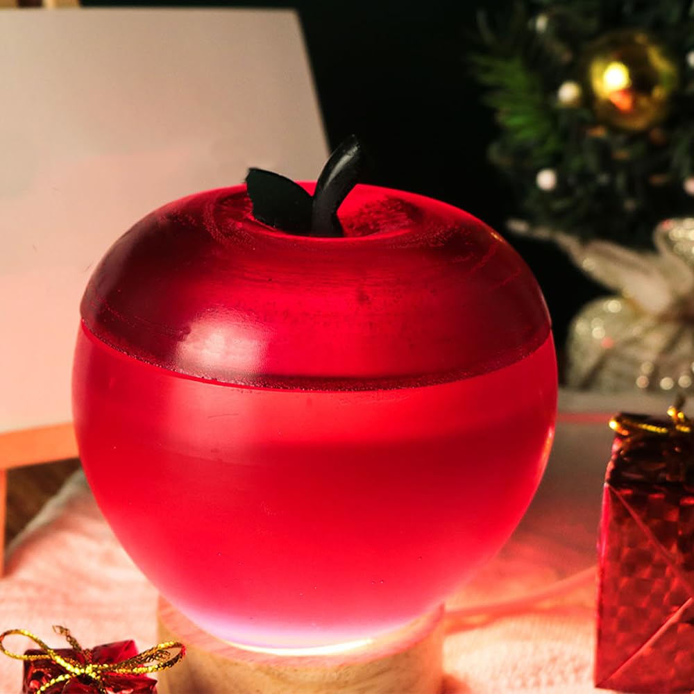 RESINWORLD Apple Shaped Jar Mold with Lid, Storage Box Resin Mold, Apple Box Silicone Mold for Resin Casting ResinWorld