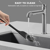 NileHome Silicone Spatula Set, Rubber Spatula High Heat-Resistant Premium BPA-Free One Piece Seamless Design Cooking Spatulas Utensils Set for Kitchen 4 pack (Black) NileHome