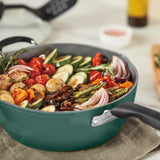 Cuisinart Preferred Pan 4-Pc Set - Sensible Sage Green (4.5 Qt. Multi-Purpose Pan w/Cover, Steamer, Slotted Turner) Cuisinart