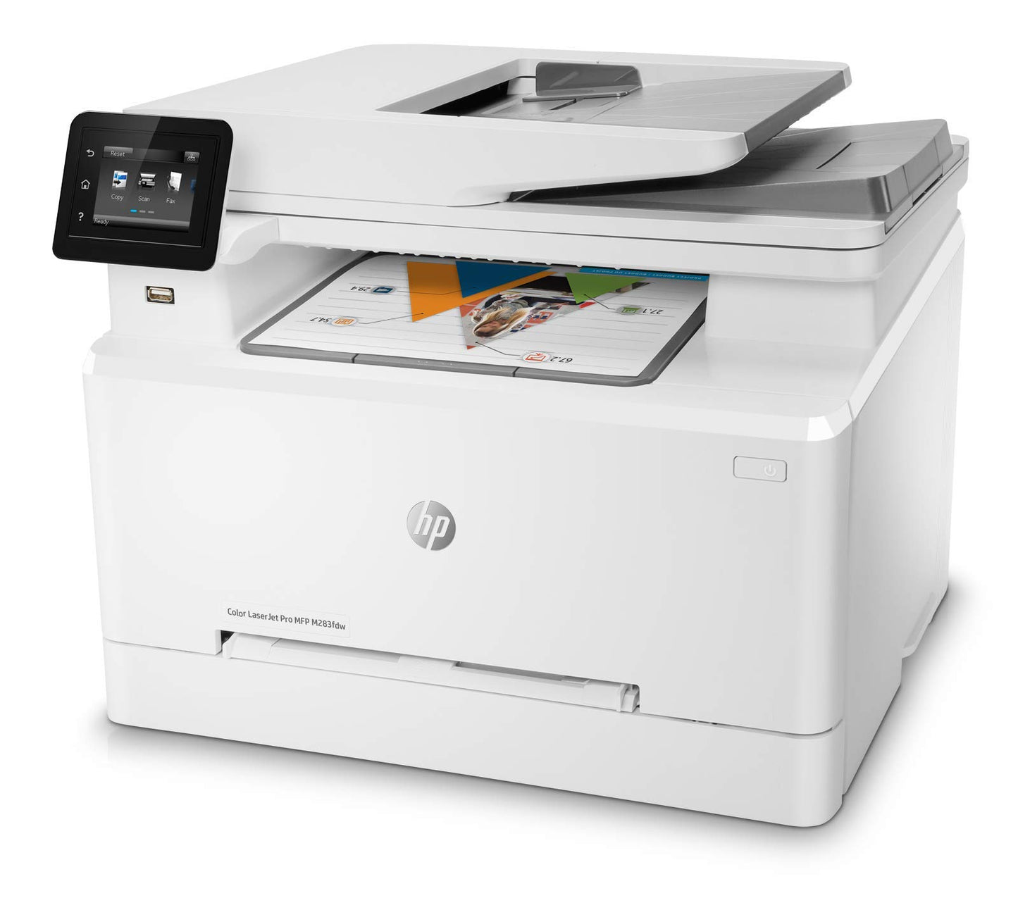 HP Laser Jet Pro M283FDW Multifunction Color Fax/Scan/Printer 22ppm 600x600dpi 250-sheet e-Print, Ethernet, USB, Wi-Fi (Renewed)