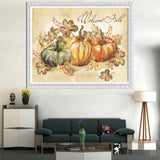 Apcufir Fall Paint by Numbers for Adults,Pumpkin Paint by Numbers Kits for Beginner,Autumn Paint by Number on Canvas for Holiday Home Wall Decor 16X20 Inch Apcufir