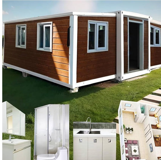 3 Bedroom 40FT Thickened Prefab home Tiny House to Live in for Adults Foldable Expandable Container Mobile Modular casa contenedor para vivir Mini Live Houses kit for sale,with Toilet Kitchen - WoodArtSupply