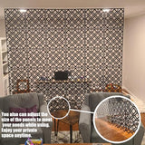 Stepstall 12 Pcs PVC Hanging Room Divider,Thick Decorative Flower Design Room Divider Partitions Panel Screen for Decorating Bedroom Dining Kitchen Office Studio Restaurant Hotel Decor Stepstall