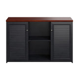 Bush Business Furniture Fairview Antique Black Accent Cabinet with Doors and Adjustable Shelves Bush Business Furniture