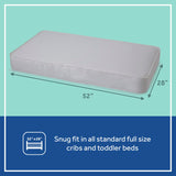 Sealy Baby Flex Cool Breathable 2 Stage Waterproof Crib Mattress plus Toddler Bed Fit, Airy Cotton Cover, 204 Premium Coils, GREENGUARD Gold Certified, Safety & Quality Tested, Made in USA, 52'X28' SEALY BABY