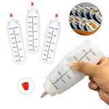 Baaxxango 12 Pack 8oz/240ml Plastic Squeeze Bottles,Scale Plastic Squirt Bottle,Polyethylene Durable Plastic with Red Tip Cap and Black Scale for Ketchup,Sauces,Syrup,Dressings,BBQ,Crafts and More Baaxxango