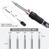 Soldering Iron Kit, 100W Soldering Gun with LED Digital Display, Adjustable Temperature 356-932℉ Solder Kit for Electronics,Gray Crtsweker