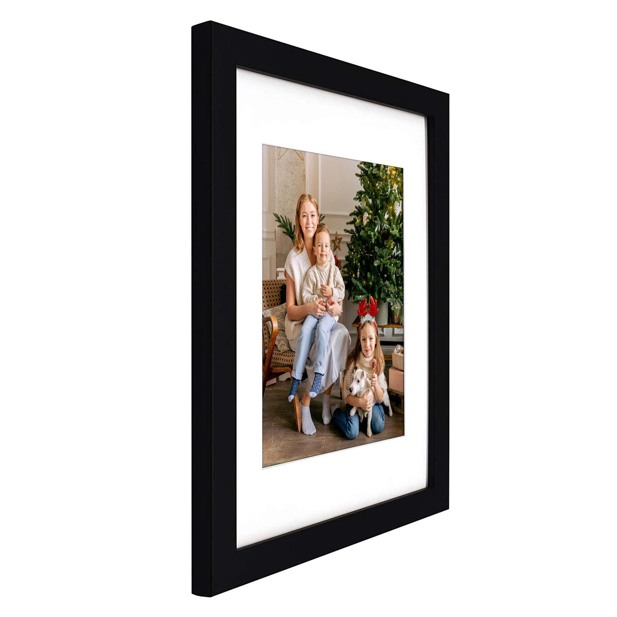 Golden State Art 11x14 Photo Wood Frame with Mat for 8x10 Picture BLACK Golden State Art