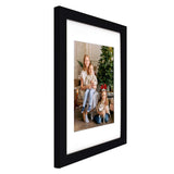 Golden State Art 11x14 Photo Wood Frame with Mat for 8x10 Picture BLACK Golden State Art