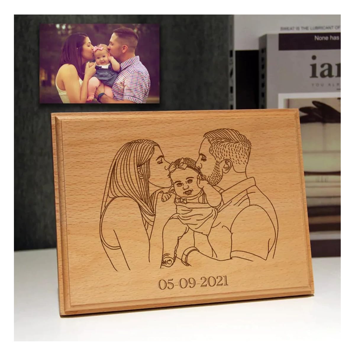 Gifts for Mom, Personalized Mother Day Wooden Sign Gifts Custom Cutting Boards Wood Engraved Gifts for Mom Dad Family Gifts Ideas Couples Gift Ideas MIGORA