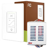 53T Universal Ceiling Fan and Light Wall Remote Control Kit, Small Size Receiver 3 Speed Light Dimmer 4-Dip Wall Switch Control Compatible with Hampton Bay Harbor Breeze Hunter 53T