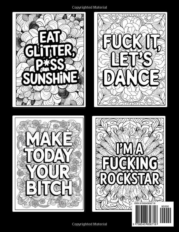 Adult Swear Word Coloring Book: Cuss, Relax and Relief Stress with 50 Swearing and Cussing Phrases and Floral Patterns Coloring Pages