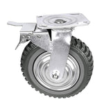 tonchean 6 Inch Rubber Caster Wheels Heavy Duty Anti-Skid Swivel Casters 1653Lbs Silent Universal 360 Degree Rotation Ball Bearing Set of 4 (All Swivel,2 with Brake Lock, 2 Without) tonchean