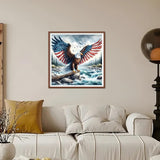 Kulvci Eagle Diamond Painting Kits for Adults, Round Full Drill Diamond Art Kits, 5D DIY Diamonds Crafts for Home Wall Decoration Gifts 12×12Inch Kulvci