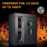 SentrySafe Fireproof and Waterproof XX-Large Black Steel Home Safe, DOJ-Certified with Digital Keypad Lock for Guns or Documents, 3.39 Cubic Feet, 27.8 x 21.7 x 19 Inches, EF3428E SentrySafe