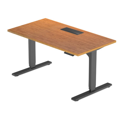 Standing Desk Bamboo top 72×30 - Adjustable Height Large Stand Up - Motorized Ergonomic Raised - Computer Desk for Home and Office