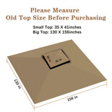 SCOCANOPY Replacement Gazebo Canopy for 10 x 12 Regency II Patio Gazebo Model L-GZ798PST,A101004104,A101004105 (Beige) SCOCANOPY