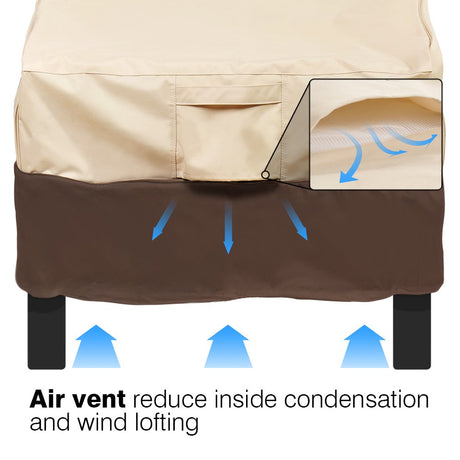 Vailge Patio Chair Covers, Lounge Deep Seat Cover, Heavy Duty and Waterproof Outdoor Lawn Patio Furniture Covers (2 Pack - Large, Beige & Brown) Vailge