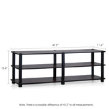 Furinno Turn-S-Tube No Tools 3-Tier Entertainment TV Stands, Dark Cherry and Black Furinno