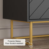 Scurrty Set of 2 31.5'' Sideboard Buffet Cabinet with Storage, Top Weight Capacity 150lbs Sideboard Storage Cabinet with Doors and Adjustable Shelf, Accent Cabinet for Living Room, Kitchen, Black Scurrty