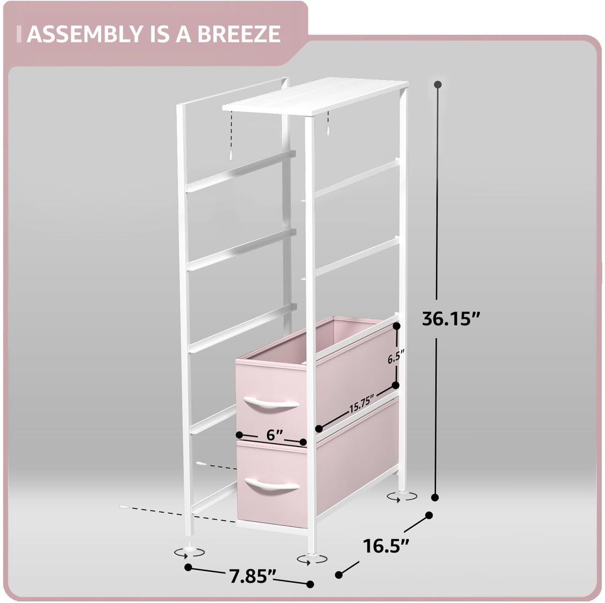 Sorbus Kids Dresser with 5 Drawers - Storage Unit Organizer Chest for Clothes - Bedroom, Kids Room, Nursery, & Closet Sorbus