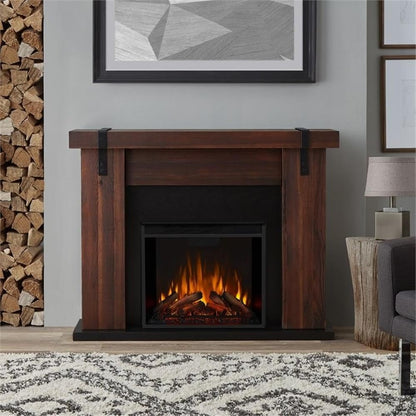 Aspen 49" Electric Fireplace in Chestnut Barnwood by Real Flame