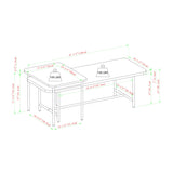 Walker Edison Lyson Coastal Oak Modern Nesting Tables Set of 2 Walker Edison