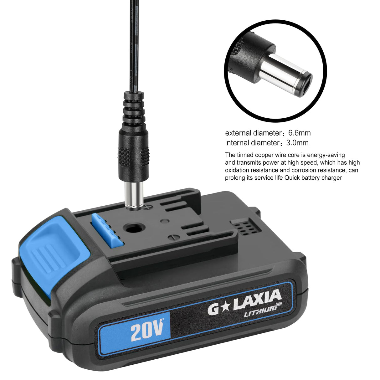 G LAXIA 20V Max Li-Ion Battery Charger for G LAXIA Cordless Power Tools G LAXIA