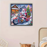 GEMFAMILY Diamond Art Kits for Adults Beginner,Special Shape Diamond Painting Kits for Santa Claus On Motorcycle,DIY Crystal Rhinestones Christmas Painting for Home Wall Decor11.8 x 11.8Inch GEMFAMILY