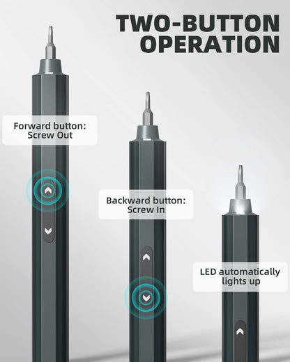 Mini Electric Screwdriver 48-in-1 Magnetic Bits, DOINOW Precision Electric Screwdriver LED Light, Electric Screwdriver kit for PC Building Phone Watch Laptop - WoodArtSupply