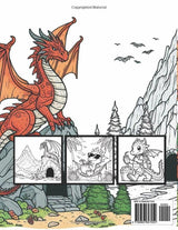 Fantasy Dragons Coloring Book for Kids: Fantasy Dragons Coloring Book for Kids - 35 Unique Dragon Pictures, Single Sided Pages, 8.5 x 11 inches WoodArtSupply