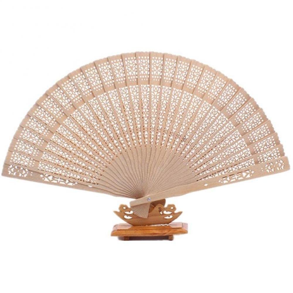 jinfu 50pcs Personalized Wooden Wedding Favors and Gifts for Guest Sandalwood Hand Fan Party Decoration Folding Fans Sandalwood Fan Favors with Gift - WoodArtSupply