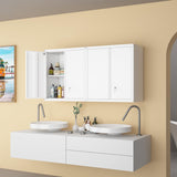 LUCYPAL Metal Wall Storage Cabinet with Shelves,Garage Wall Mounted Steel Storage Cabinet with Locking Doors for Garage,Home,Office,Kitchen,White LUCYPAL