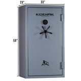 Kodiak Home Gun Safe for Rifles & Pistols | KGX5933G by Rhino Metals with New SafeX Security System | 41 Long Guns & 6 Handguns | 60 Minute Fire Protection | Gloss Gray Finish | 536lbs Kodiak