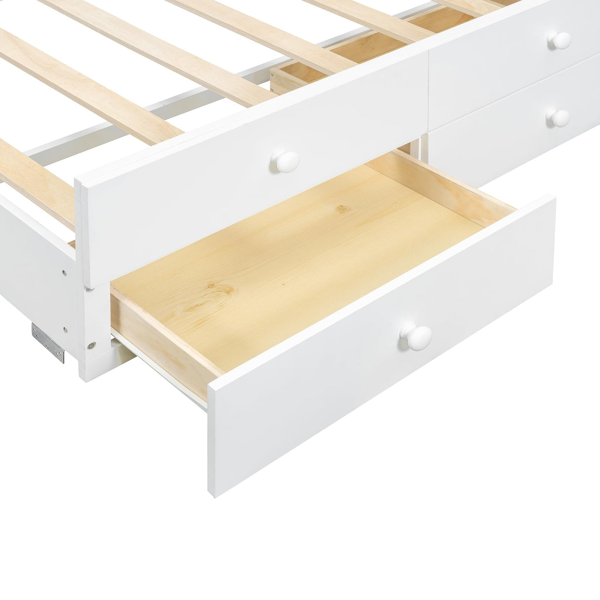 Harper & Bright Designs Full Size Daybed with Twin Size Trundle and 3 Storage Drawers, Wood Full Captain’s Bed with Trundle Bed, Full Platform Bed Great for Kids Guests Sleepovers (White) Harper & Bright Designs