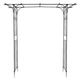 VINGLI Garden Arbor, Arch Archway for Wedding Ceremony Party, Steel Garden Trellis for Plant Climbing, Christmas Garden Decorations Pergola for Garden, Backyard, Lawn (Black) VINGLI